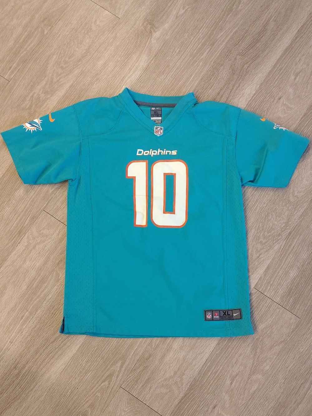 Nike Dolphins #10 Teal Kids Football Jersey